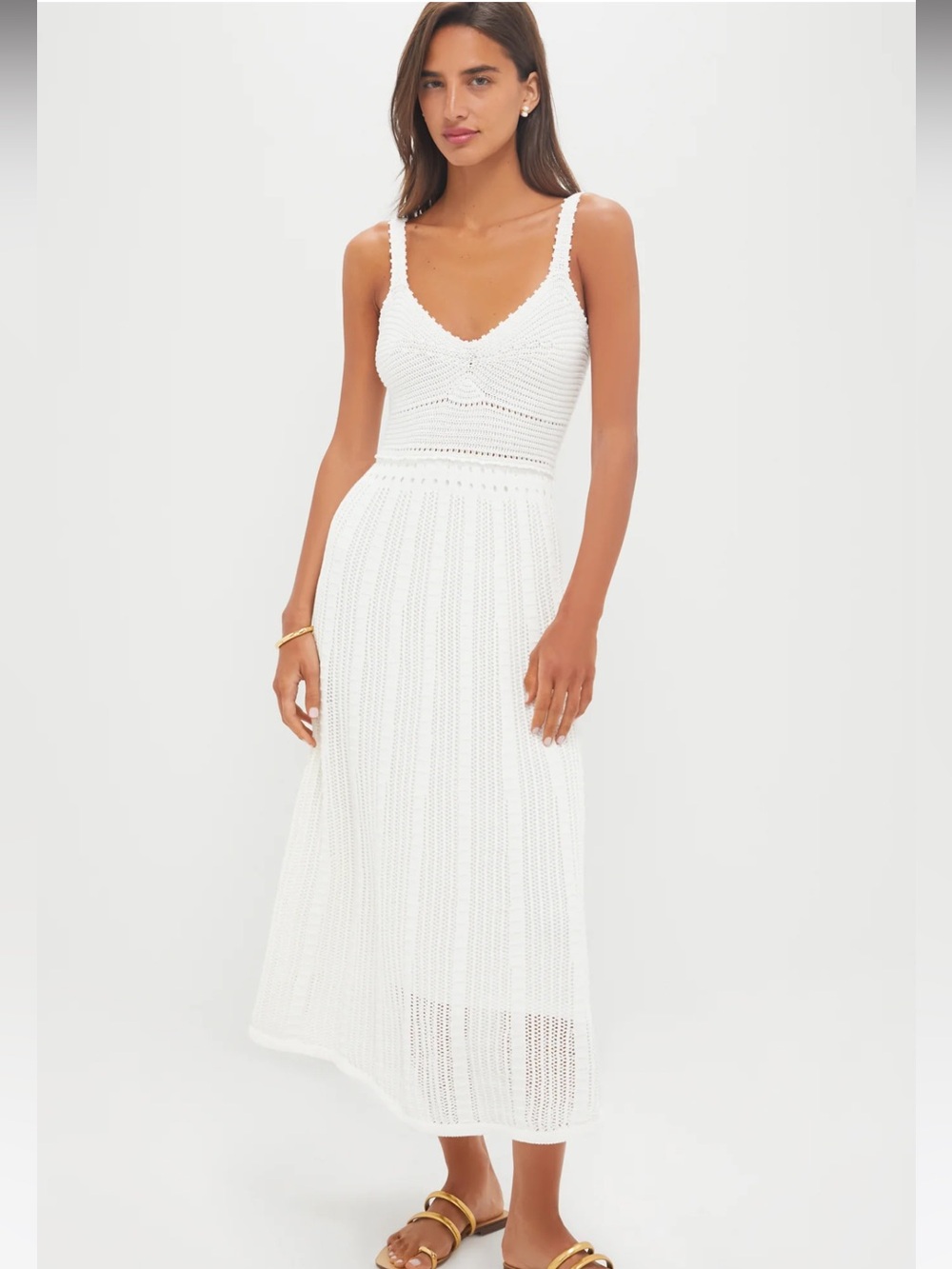 Tuckernuck Moon River ivory knit dress